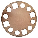 Laser Cut Wooden Circle 60CM 12 Blank Spaces