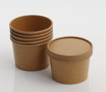 350ML Kraft Xj Ice Cream Tub & Lid - 6PK