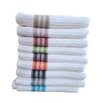 Ribbed Striped White Dish Cloth