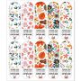 Thank You Stickers Open Me - 5 Patterns 200 Stickers 2CMX7CM - Flower Face