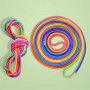 Multicolor Rainbow Jump Rope For Teens And Adults - 275.59-INCH Length Family Fun Games And Party Favors Durable Rubber Construction Manual Ages 14+ Uncharged Power Mode