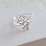 Olivia 925 Sterling Silver Olive Branch Leaf Ring - Size 5