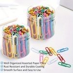 200PCS BOX Metal Paper Clip Durable Rust Resistant Coated Paper Clips Reusable Solid Color Paper Clips Colored Paper Clips For O