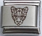9MM Laser Italian Charm - Geo Leopard