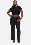 Curvy Fit Bootcut High Jeans - Black