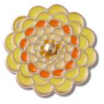 Yellow Spinner Flower Jibbitz - Multi Osfa