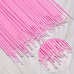 Hypoallergenic 100PCS Micro Applicator Brushes For Eyelash Extensions & Makeup - Precision Mascara Application Tools