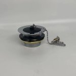 Brass Chromed Pop-up Bathtub Waste With Plug And Chain