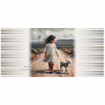 70CM Bolster Cushion Girl With Lamb John 10:27
