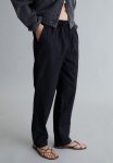 Linen-blend Joggers - Black