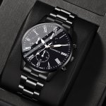Business Style Men's Quartz Watch With Round Analog-digital Display Zinc Alloy Case & Band Electronic Drive - Classic Roman Nume