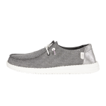 Womens Wendy Metallic Sparkle Shoes In Charcoal - Charcoal 8