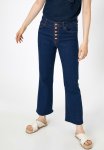 Slim Fit Flare Ankle Grazer Jeans - Dark Indigo
