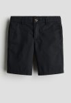 Cotton Chino Shorts - Black