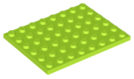 Parts Plate 6 X 8 3036 - Lime Green