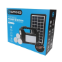 Switched Portable Power Station With Solar Panel -black