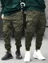 Men's Cargo Pants With Pockets In Solid Color Loose Fit Comfy Multi-pocket Pants For Casual Wear