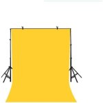 3X6M Pvc Vinyl Studio Backdrop Yellow With Black Backing - Default