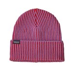 Fishermans Rolled Beanie - Contrast Stripe: Weathered Stone All