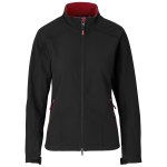 Geneva Ladies Softshell Jacket Black Red