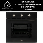 Univa Black Eye-level undercounter Built-in Oven - 60CM