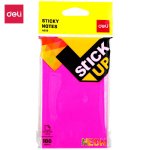 Deli Sticky Notes 76 126MM 100 Sheets Assorted Neon Colors – EA02502