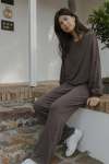 Jasper Crew Neck Sweater - Large Chocolate