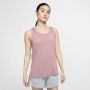 Nike Women's Yoga Layer Tank - Pink Glaze/heather/white/rust Pink - Medium