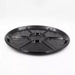 Platter Base – Black Round With Divisions