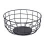 Regent Round Powder Coated Steel Wire Fruit Basket Black 11CMX24CM