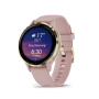 Garmin Venu 3S - Soft Gold Stainless Steel Bezel, Dust Rose Case & Silicone Band