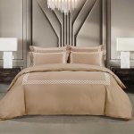 Elle Duvet Cover In Stone - Stone Super King