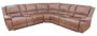 Brown Leather 6 Seater Recliner Sofa