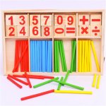 Wooden Mathematics Counting Stick Learning Box