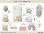 Cot Duvet Bedding Azalea Flower Bouquet Set