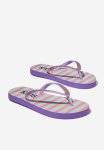 Cotton On Printed Flip Flop - Rainbow Stripe lilac Drop Glitter