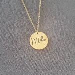 Mila Personalized Disc Necklace Gold Stainless Steel Ready In 3 Days - Gold