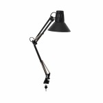 Adjustable Clamp-on Metal DESK LAMP Black White - White