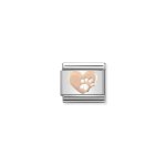 Composable Classic Link Rose Gold Heart With Paw