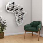 Africa Wine Display - 1200 X 1150 X 150 Mm 61 Bottles Matt White
