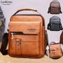 1PC Men's Handbag Men's Shoulder Bag Retro Pu Leather Vertical Business Casual Bag