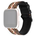 For Fitbit Versa Ethnic Style Genuine Leather Watch Band Bohemia