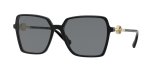 Versace Square Frame 58 Sunglasses For Women In Black - Black