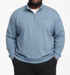 Mens 1 4 Zip Fleece Blue - 8XL Blue