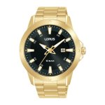 LORUS Gents Black 3 Hands Watch