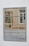 Green Window Pane Framed Mirror – 131X89CM