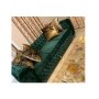 Luxurious Green Velvet Sofa With Buttoned Back