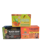 Pack Of 3 100% Organic Aloe Vera Soap Tumeric Soap & African Black Soap