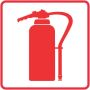 Fire Extinguisher Sign On Chromadek Steel 290X290