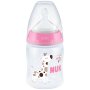 Nuk Temperature Control Bottle 150ML With Size 1 Silicone Teat 0-3M - Girl